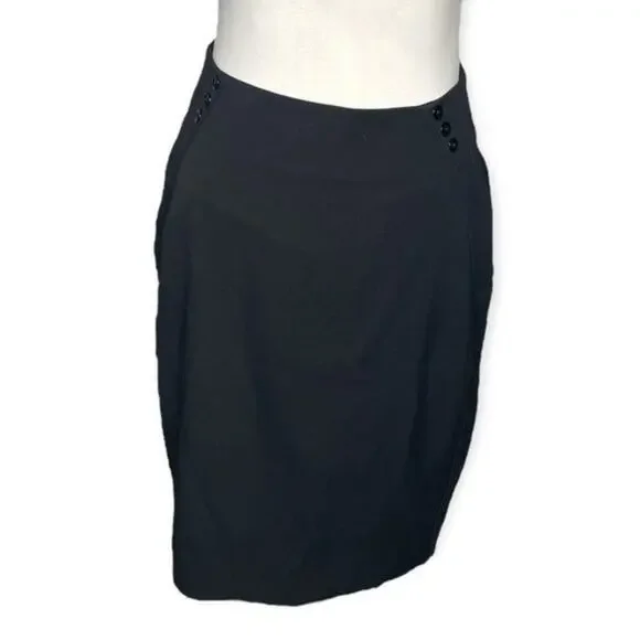 White House Black Market Midi Pencil Skirt Black Size 4 - Picture 8 of 8